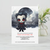 満月の下のハロウィーン怖い吸血鬼 招待状 (スタンド正面)