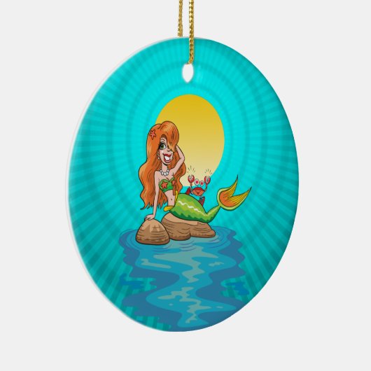 満月の下の人魚 セラミックオーナメント (右)