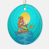 満月の下の人魚 セラミックオーナメント (左)