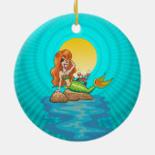 満月の下の人魚 セラミックオーナメント (裏面)