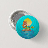 満月の下の人魚 缶バッジ (正面&裏面)