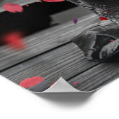 満月の下の刺青の日本人侍女 ポスター (角)