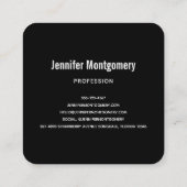 満月の下の夜の桟橋 スクエア名刺 (裏面)