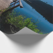 満月の下の夜の桟橋 ラッピングペーパー (角)