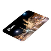 満月の下の夜のPiazza Navona – ローマ マグネット (左側)