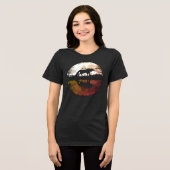 満月の下の孤狼 トライブレンドTシャツ (正面全面)