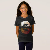 満月の下の孤狼 Tシャツ (正面フル)