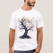 満月の下の幽霊の木 Tシャツ (正面)