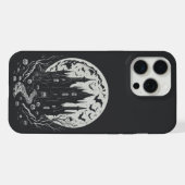 満月の下の幽霊城 iPhoneケース (裏面横)