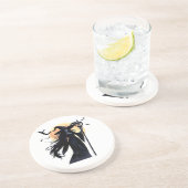 満月の下の神秘的な魔女 コースター (側面)