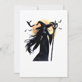 満月の下の神秘的な魔女 招待状
