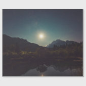 満月の下の素晴らしいアウトドア ラッピングペーパー (フラット)