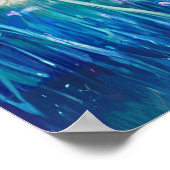 満月の下の草地と森 ポスター (角)