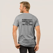 満月の下の血に飢えた吸血鬼の狩人 トライブレンドTシャツ (フル背面)