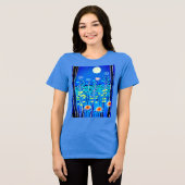 満月の下の野草 トライブレンドTシャツ (正面全面)