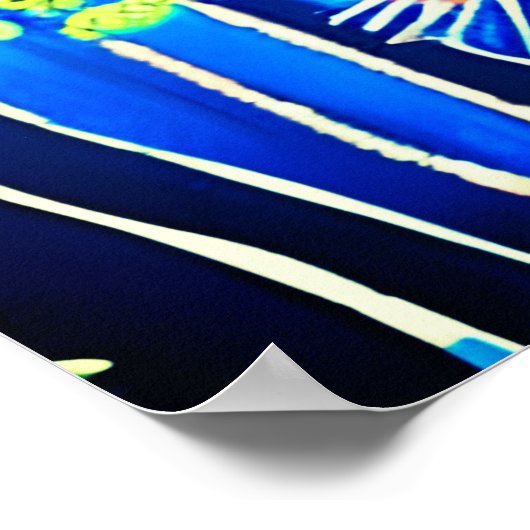 満月の下の野草 ポスター (角)