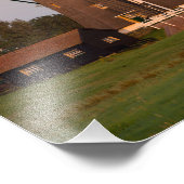 満月の下の風車の写真プリント フォトプリント            (角)