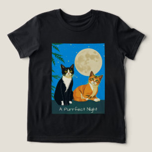 満月の下の2匹 トライブレンドＴシャツ