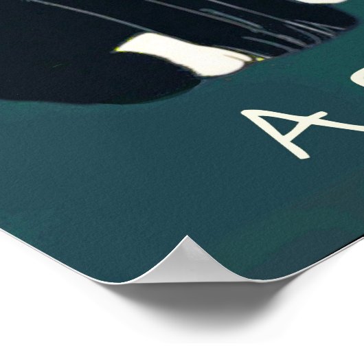 満月の下の2匹 ポスター (角)