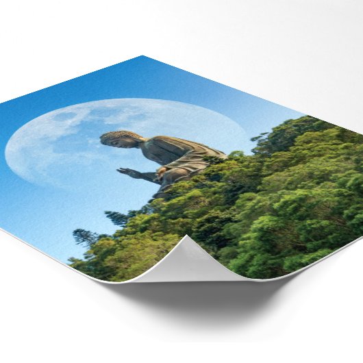 満月の仏像 ポスター (角)