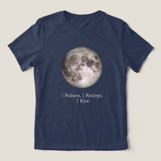 満月の儀式 私は解放し、整列し、昇華する トライブレンドTシャツ (デザイン正面)