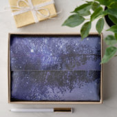 満月の冬の紫の森のデコページ 薄葉紙 (ギフト)