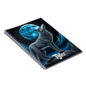 満月の前に立つ狼 | AIアート ノートブック (右側)