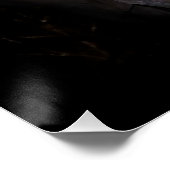 満月の前の木に黒猫 ポスター (コーナー)