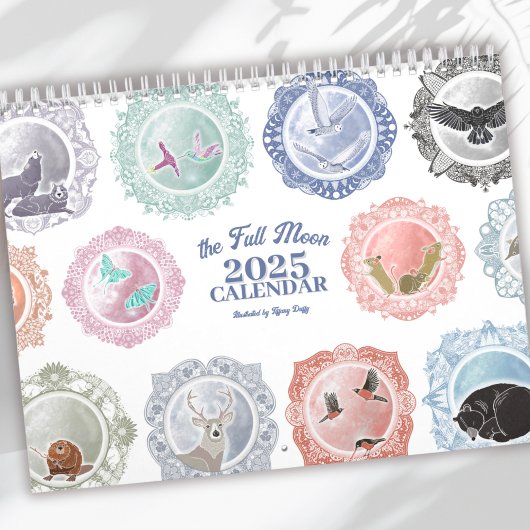 満月の名前のアー図解入りの、写真付きのト カレンダー