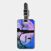 満月の名前の黒猫 ラゲッジタグ (正面縦)