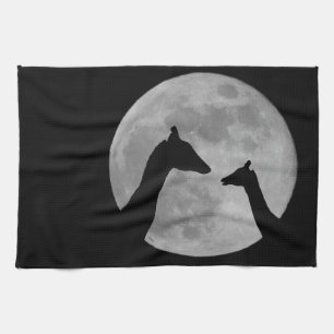 満月の夜にギラフェス キッチンタオル