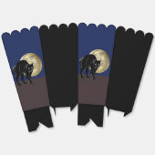 満月の夜にハロウィーンで遊ぶ黒猫 フェイバーボックス (見開き)