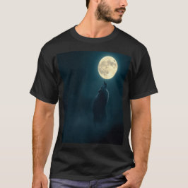 満月の夜に吠える狼 Tシャツ
