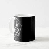 満月の夜に遠吠えするワーウルフ コーヒーマグカップ (正面左)