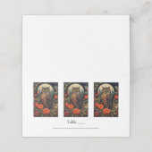 満月の夜のフクロウ結婚ル プレイスカード (外部開封)