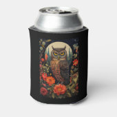満月の夜のフクロウ 缶クーラー (缶裏面)