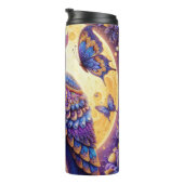 満月の夜の森フクロウ タンブラー (回転右)