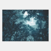 満月の夜の森 ラッピングペーパーシート (正面)