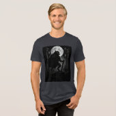 満月の夜の浮浪者 トライブレンドＴシャツ (正面全面)