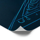 満月の夜の神秘的なシーン(AI) ポスター (角)