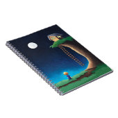 満月の夜の空スパイラルノートブック ノートブック (右側)