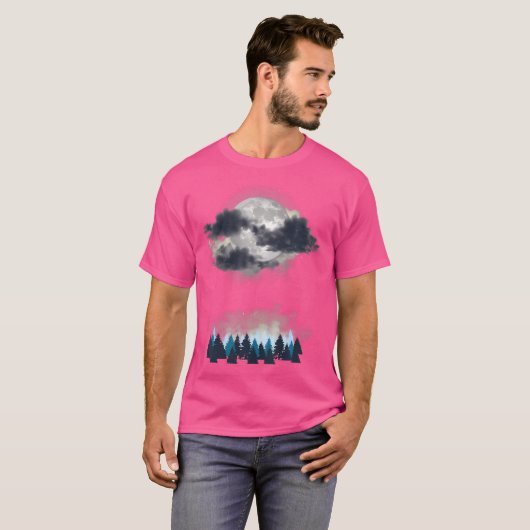満月の夜景 Tシャツ (正面フル)