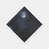 満月の夜空の星たち 外宇宙 スタンダードランチョンナプキン (角)