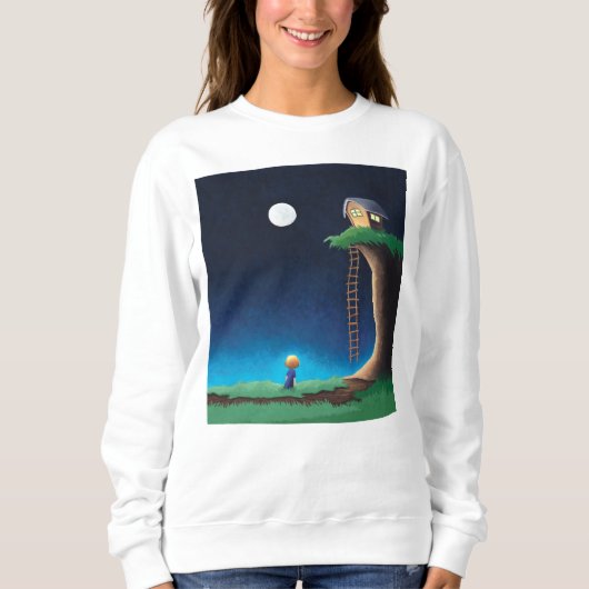 満月の夜空 スウェットシャツ (正面)