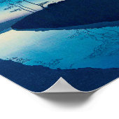 満月の夜、高峰庄田木版画 ポスター (角)