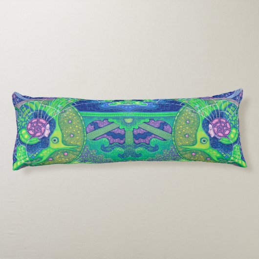 満月の夢、シュールレアリスムの人魚ファンタジー ボディピロー (裏面)