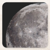 満月の天文学イメージの曲線 スクエアペーパーコースター (正面)