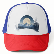 満月の山の風景スウェットシャツ