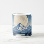 満月の山の風景スウェットシャツ コーヒーマグカップ (中央)