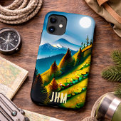 満月の山岳風景 Case-Mate iPhoneケース